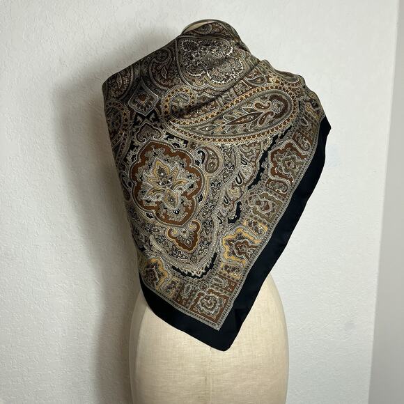 Art Of The Scarf Tie Rack Square Scarf, large, 100% polyester, made in Italy. - Picture 2 of 9